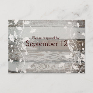 Bois et Vintage RSVP avec enveloppes