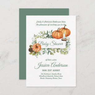 Bois Flore et faune BABY SHOWERS Invitations