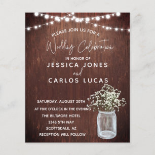 Bois Gypsophila Baby's Breath Mason Jar Budget