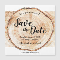 Bois Mariage rustique Enregistrer la date