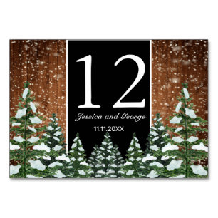 Bois neigeux & Forêt Pin Noir Numéro de table