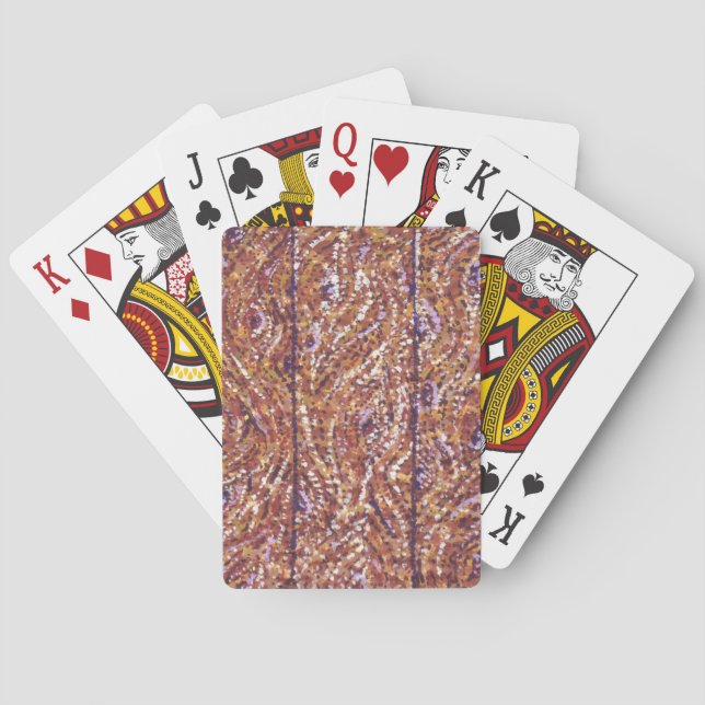 Bois Planes Pointillisme Cartes de Jeu (dos)