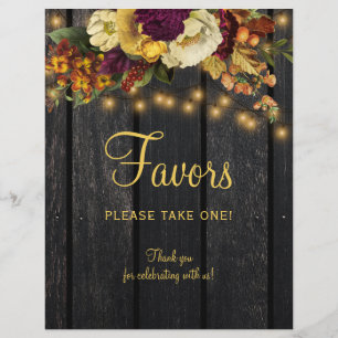 Bois rustique automne mariage de automne faveurs s