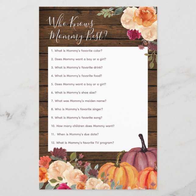 Bois Rustique Citrouille Qui Connaît Mommy Meilleu (Devant)