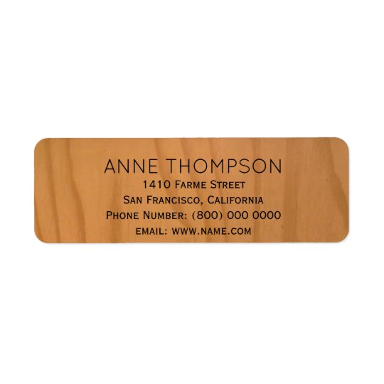 bois rustique de faux avec le nom étiquettes d’adresse retour