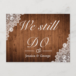 Bois Rustique & Dentelle Toujours Faire Invitation