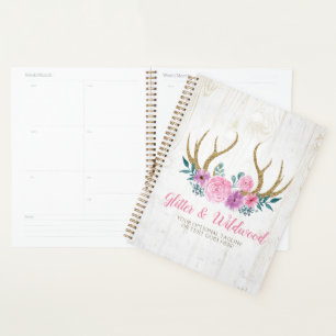 Bois rustique et aquarelle Boutique Antlers Florau