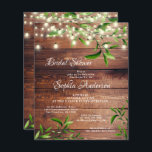 Bois rustique et verdure Invitation à la douche nu<br><div class="desc">Rustic Wood Greenery Bridal Shower Invitations,  aquarelle élégante et simple Feuille verte et fil de lumière bois,  calgraphie élégante,  à compléter avec vos détails facilement et rapidement. Consultez ma boutique pour voir l'ensemble de la suite pour ce design.</div>