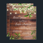 Bois rustique et verdure Invitation à la douche nu<br><div class="desc">Rustic Wood Greenery Bridal Shower Invitations,  aquarelle élégante et simple Feuille verte et fil de lumière bois,  calgraphie élégante,  à compléter avec vos détails facilement et rapidement. Consultez ma boutique pour voir l'ensemble de la suite pour ce design.</div>