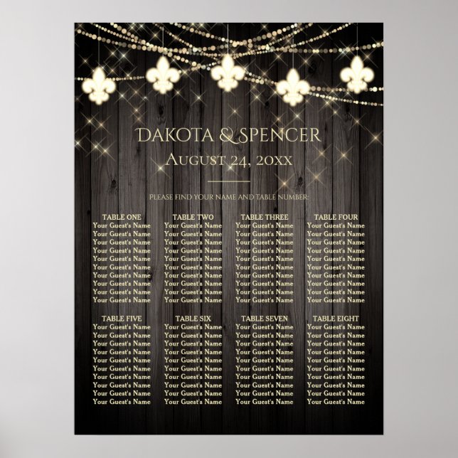 Bois Rustique Fleur de Lis Léger Tableau de siège  (Devant)