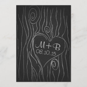 bois sculpté noir enregistrer la carte de date