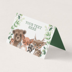 Bois tendance Animaux Forest Greenery Carte Place