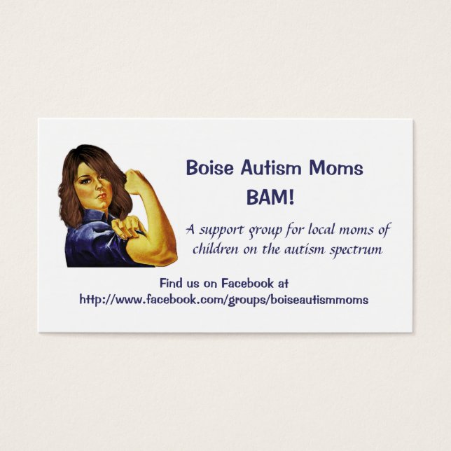 Boise Autisme Moms Cartes de visite (Devant)