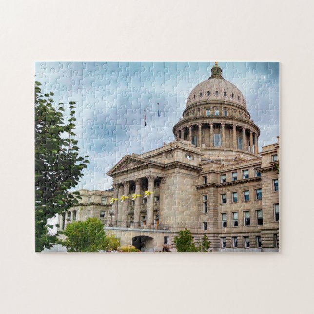 Boise Capitale Idaho. Vœux de Noël Puzzle (Horizontal)