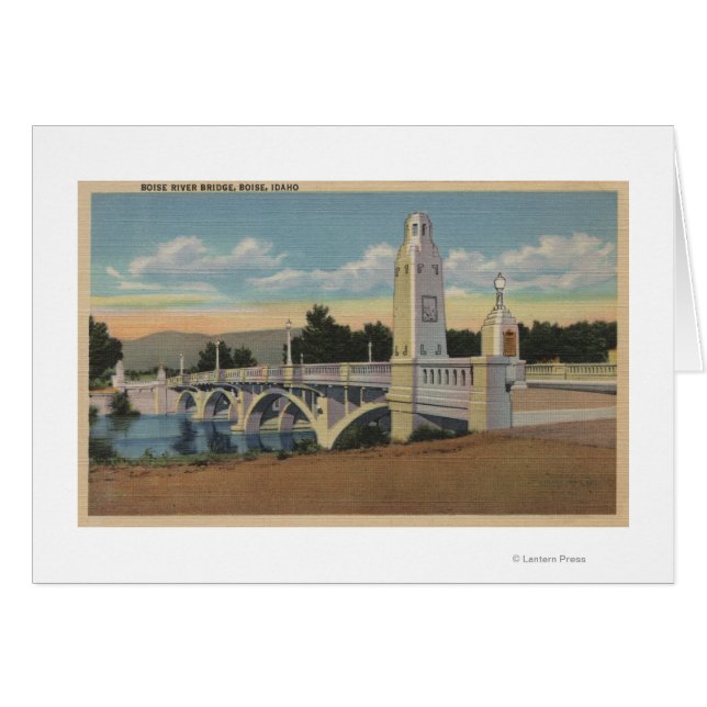 Boise, ID - Vue du pont de la rivière Boise (Devant horizontal)