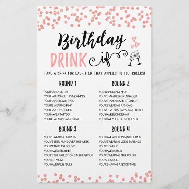 Boisson d'anniversaire SI jeu de fête d'anniversai (Devant)