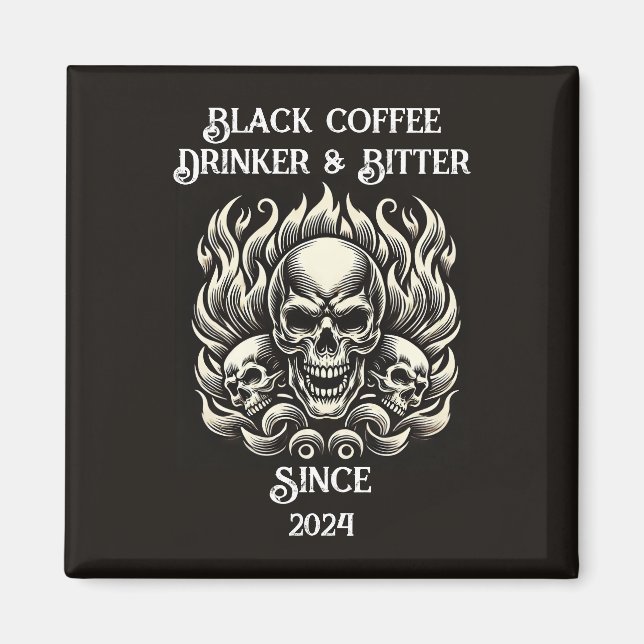 Boisson de café noir personnalisé et aimant amer (Devant)