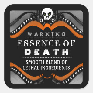 Boisson de Halloween ou étiquette blanche orange