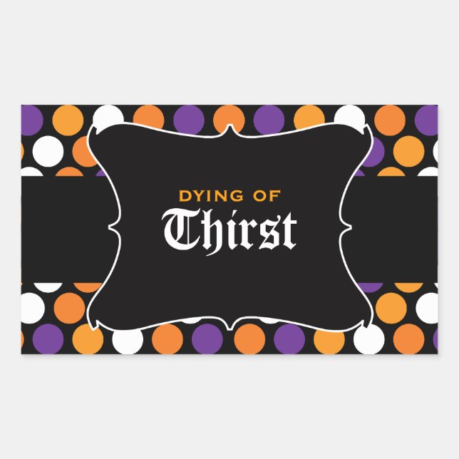 Boisson d'Halloween/Traitez les Étiquettes (Devant)