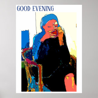 Boisson du soir Abstrait, ajouter le texte Poster