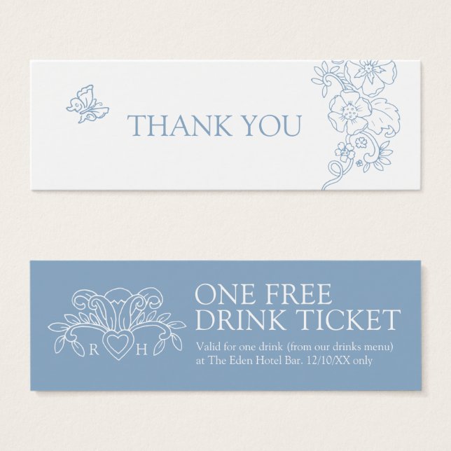 Boisson gratuite mariage carte de voute fleur de l (Devant & derrière)