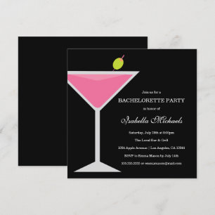 Boisson rose   Bachelorette Party Invitation