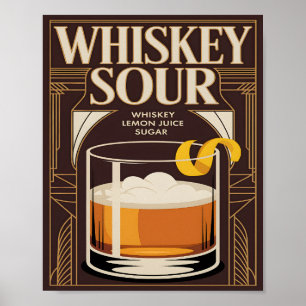 Boisson Whiskey Sour Art Déco Vintage Bar