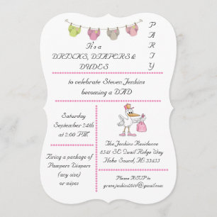 Boissons, Diapers & Dudes - Invitation