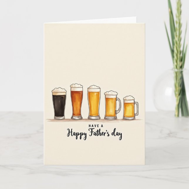 Boissons Douce Fête des Pères Carte (Devant)