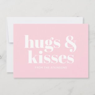 Boissons et baisers rose blanc moderne typographie