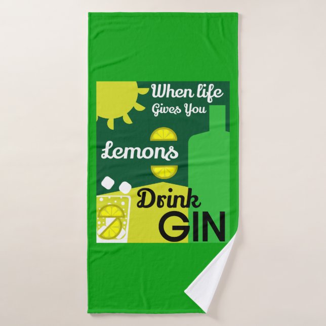Boissons Gin | Love Gin | Décor | Service de barre (Serviette de bain)