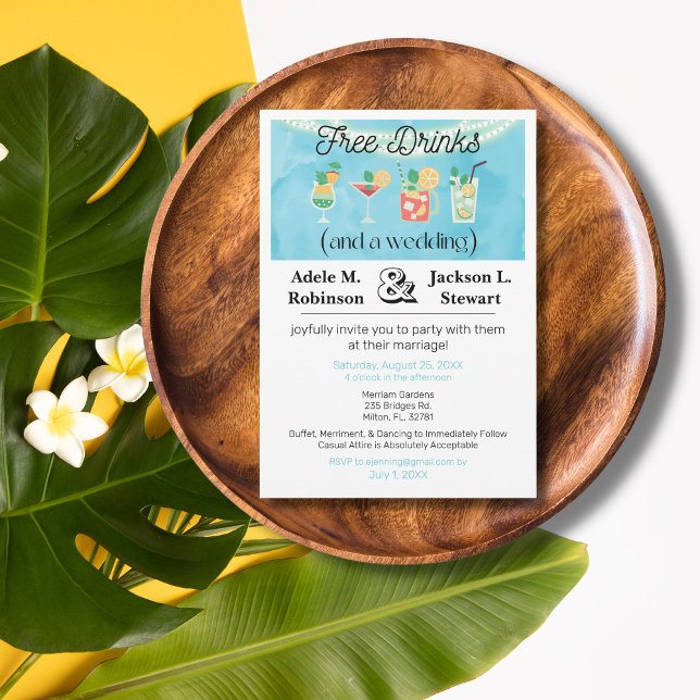 Boissons gratuites amusantes (et une Faire-part de (Créateur téléchargé)