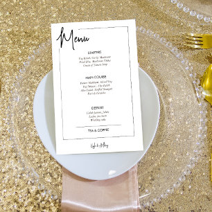 Boissons minimalistes de la barre de menu mariage