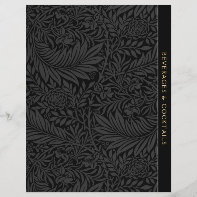 Boissons | Séparateur de recette | Floral noir vin (Devant)