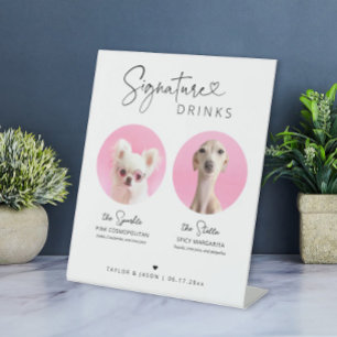 Boissons Signature pour Chiens Élégants Panneau