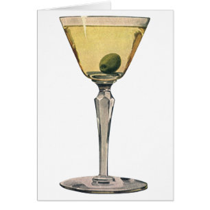Boissons Vintage Drinks, Martini Olive Cocktail