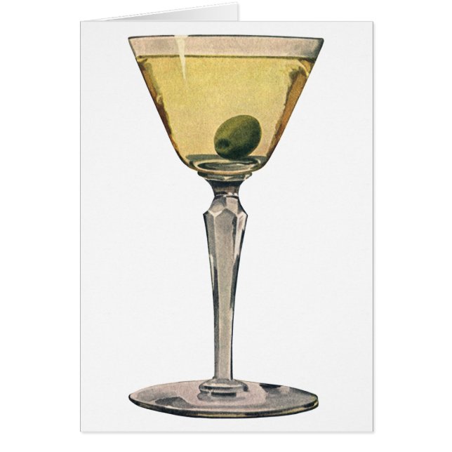 Boissons Vintage Drinks, Martini Olive Cocktail (Devant)