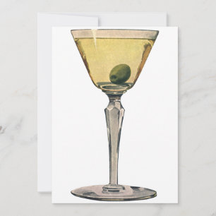 Boissons Vintage Drinks, Martini Olive Cocktail