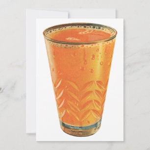 Boissons Vintage, Verre de Jus d'Orange Petit Déje
