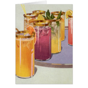 Boissons vintages, boissons avec glaçons sur plate