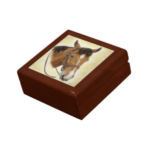 Boîte à bijoux occidentale de cheval