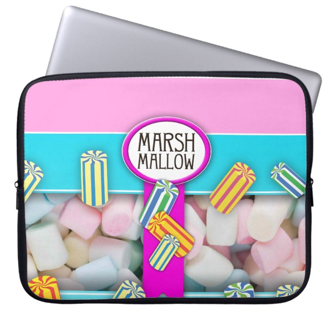 Boîte à bonbons Marshmallow sac ordinateur portabl (Devant)