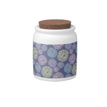 Pastel dots motif violet bleu jaune rose