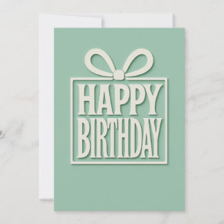 Boîte à cadeaux minimaliste Carte d'anniversaire