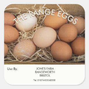 boîte à oeufs libre magasin de la ferme Étiquette