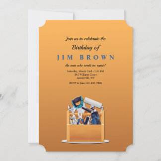 Boîte à outils pour hommes Invitation d'anniversai