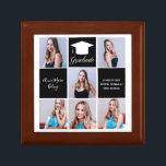 Boîte À Souvenirs 2025 Graduate Photo Collage Custom Graduation Chic<br><div class="desc">Une boîte cadeau de collage de collage de photos de deuxième cycle sur mesure classe avec élégants carrés rouges pour un baccalauréat de la classe de 2025. Customisez avec vos portraits supérieurs, le nom de l'école et la classe de fin d'études sous l'élégante calligraphie pour un grand cadeau personnalisé. Il...</div>