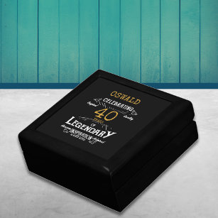 Boîte À Souvenirs 40e anniversaire Légendaire Black Gold Retro