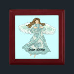 Boîte À Souvenirs Ange chrétien océanique<br><div class="desc">Ocean Angel boîte cadeau, t-shirts Angel et cadeaux Angel par ArtMuvz Illustration. T-shirt Misty Ocean Angel pour maman, papa, enfants, bébé. Ange chrétien et cadeaux de Noël, sac fourre-tout, mug, casquette. Les cadeaux d'anges sont une façon réfléchie et significative de montrer à quelqu'un qui vous tient à coeur. Que vous...</div>