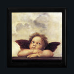 Boîte À Souvenirs ANGEL / Cherub ailé<br><div class="desc">Design élégant et classique.Peinture de Raffaello Sanzio,  détail d'un chef-d'oeuvre de la Renaissance italienne Sistine Madonna (c. 1512-1514).Peinture de Rafaello Sanzio,  détail d'un chef-d'oeuvre de la Renaissance italienne (1483-1520). umini.</div>